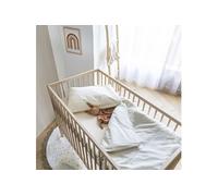 Housse de couette bébé coton lavé 80x120 - Beige