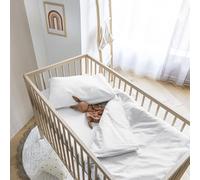 Housse de Couette bébé Coton lavé 80x120 - SOMEO Blanc