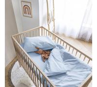 Housse de Couette bébé Coton lavé 80x120 - SOMEO Bleu Ciel