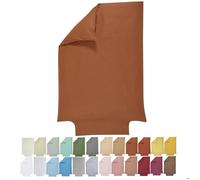 P'tit Basile - Housse de couette bébé 100% coton Bio 57 fils certifié - 100x140 cm - Coloris Rouille