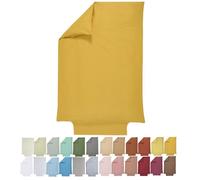 Housse de couette bébé 100% coton bio 100x140 jaune moutarde