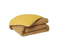 Housse de Couette Bicolore en Coton, Bons Jours Etincelle, Jaune, 260x240cm, Essix