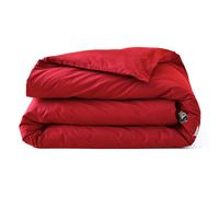 Housse de couette brodée 250x220 cm motif montagne collection VALLEE rouge montagne