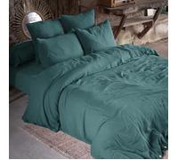 Housse de couette - CDaffaires - 260x240 cm - Gaze de coton - Bleu canard - Oeko-tex