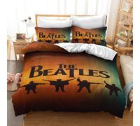 Housse De Couette Chaose Simple Double, The Beatles, Parure De Lit Réversible Pour Lit Double