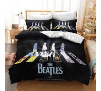 Housse De Couette Chaose Simple Double, The Beatles, Parure De Lit Réversible Pour Lit Double
