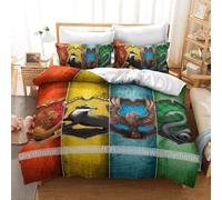 Housse De Couette Chaose-Ukb, Harry Potter, École De Magie, Parure De Lit 3 Pieces En Microfibre Imprimée De Qualité, Design Moderne, Doux Et Confortable