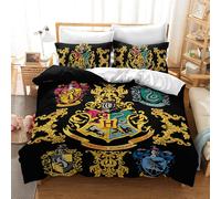 Housse De Couette Chaose-Ukb, Harry Potter, École De Magie, Parure De Lit 3 Pieces En Microfibre Imprimée De Qualité, Design Moderne, Doux Et Confortable
