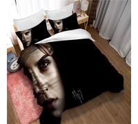 Housse De Couette Chaude Automne-Hiver Avec Fermeture Éclair, Parure De Lit Emma Watson 3 Pieces Pour Dortoir D'hôtel, Photo