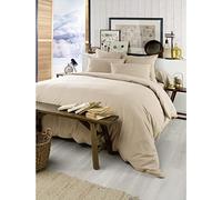 Housse de Couette Chaude en Flanelle 240 x 220 cm Candice Beige