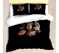 Housse De Couette D Imprim¿¿ Ballon De Rugby Parure De Lit Ensemble De Literie Pi¿¿Ces Ultra Douce Confortable Microfibre Avec Fermeture ¿¿Clair Et Taie