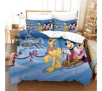 Housse De Couette D Imprim¿¿ Mickey Mouse- Parure De Lit Microfibreavec Fermeture ¿¿Clair Housse Couette Imprim¿¿ Avec Taies D'oreiller King£¿Xcm£©