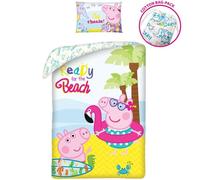 Housse de couette de plage Peppa Pig 140×200cm, 70×90 cm