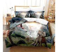 Housse De Couette Dinosaure Double En Microfibre 3d, Parure De Lit Jurassic World Park, Motif Dinosaure, Pour Chambre D'enfant, Adolescent Ou Garcon