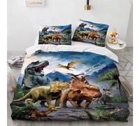 Housse De Couette Dinosaure Double En Microfibre 3d, Parure De Lit Jurassic World Park, Motif Dinosaure, Pour Chambre D'enfant, Adolescent Ou Garcon