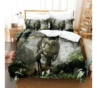 Housse De Couette Dinosaure Double En Microfibre 3d, Parure De Lit Jurassic World Park, Motif Dinosaure, Pour Chambre D'enfant, Adolescent Ou Garcon