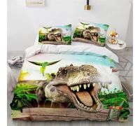 Housse De Couette Dinosaure Double En Microfibre 3d, Parure De Lit Jurassic World Park, Motif Dinosaure, Pour Chambre D'enfant, Adolescent Ou Garcon