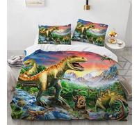 Housse De Couette Dinosaure Double En Microfibre 3d, Parure De Lit Jurassic World Park, Motif Dinosaure, Pour Chambre D'enfant, Adolescent Ou Garcon