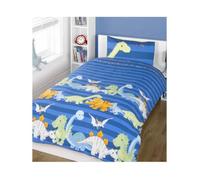 Housse de couette Dinosaures - Bleu - Taille 135x200cm - Enfant
