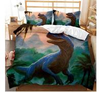 Housse de couette Dinosaures et Dragons Légendaires - Licence Dragons - 140x200cm - Multicolore