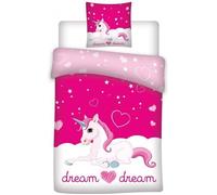 Housse de couette - Disney - Licorne Dream - 140x200 cm - 1 taie 63x63 cm - Polyester rose