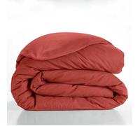 Douceur d'Intérieur Housse de couette Lina 240 x 220 cm 100% coton Terracotta