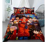 Housse De Couette Dragon Ball Goku, Housse De Couette Confortable Pour Lit Double, Queen Size Et King Size, Pour Chambre D'enfant, Textile De Maison, Cadeau Pour Enfants