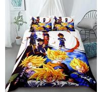 Housse De Couette Dragon Ball Goku, Housse De Couette Confortable Pour Lit Double, Queen Size Et King Size, Pour Chambre D'enfant, Textile De Maison, Cadeau Pour Enfants