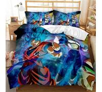 Housse De Couette Dragon Ball Parure De Lit Double Simple Une Housse De Couette Deux Taies D'oreiller Cadeau De Vacances Pour Enfants Doux Et Confortable