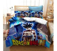 Housse De Couette Dragon Ball Parure De Lit Double Simple Une Housse De Couette Deux Taies D'oreiller Cadeau De Vacances Pour Enfants Doux Et Confortable