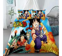 Housse De Couette Dragon Ball, Parure De Lit Goku, Housse De Couette Et Taie D'oreiller, Pour Chambre D'enfant, Double, Queen Size Ou King Size, Decoration D'intérieur