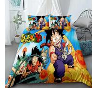 Housse De Couette Dragon Ball, Parure De Lit Goku, Housse De Couette Et Taie D'oreiller, Pour Chambre D'enfant, Double, Queen Size Ou King Size, Decoration D'intérieur