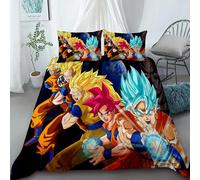 Housse De Couette Dragon Ball Z Super Saiyan Anime Son Goku Parure De Lit Twin Full Queen King Size Housse De Couette Confortable Cadeau Pour Enfants