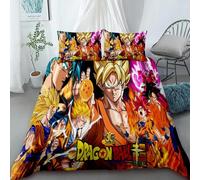 Housse De Couette Dragon Ball Z Super Saiyan Anime Son Goku Parure De Lit Twin Full Queen King Size Housse De Couette Confortable Cadeau Pour Enfants