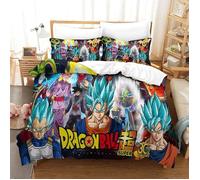 Housse de Couette Dragon Ball Z - ZPPSHOP - Goku Anime - Impression 3D - Multicolore