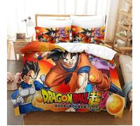 Housse de Couette Dragon Ball Z - ZPPSHOP - Goku - Impression 3D - Multicolore