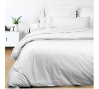 Housse De Couette En Coton 260x240 Cm Percale Blanc, Par Soleil D'ocre
