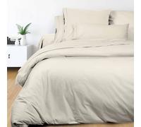 Housse De Couette En Coton 260x240 Cm Percale Ecru, Par Soleil D'ocre