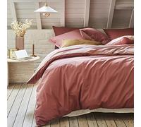 Housse de Couette en Coton Bicolore, Bons Jours, Etincelle Rose, 200x200 cm, Essix