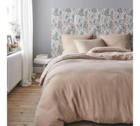 Housse de Couette en Double Gaze de Coton lavée, Tendresse, Beige Naturel, 260x240 cm, Essix