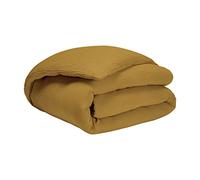 Housse de Couette en Double Gaze de Coton lavée, Tendresse, Camel, 260x240cm, Essix