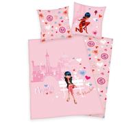 Housse De Couette En Flanelle Miraculous Ladybug Love Paris Rose