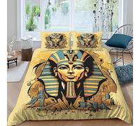 Housse de Couette en Forme de Statue de Pharaon égyptien Antique imprimée en 3D, Ensemble de literie avec élément de Pyramide égyptienne Antique, Housse de Couette 220x240