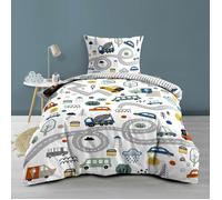 Douceur d'Intérieur Parure de lit enfant réversible 2 pièces PTI Bolide 140x200 cm 100% coton