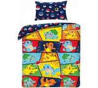 Housse de couette enfant - HALANTEX - Pokémon - 140x200 cm - 100% coton - Multicolore