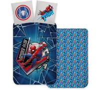 Housse de couette enfant Spiderman Action 100 x 135 cm 40 x 60 cm, Parure de lit bébé BRM015203