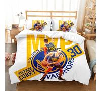 Housse De Couette Enfants Stephen Curry Ensemble De Literie 220x240 Cm/décor De Chambre Double Simple avec 2 Taies d'oreiller (140 x 200 cm,Trois 01)