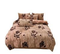 Housse de Couette,Ensemble de literie Chaud et Doux à Bulles pour l'hiver, Drap-Housse épais à Motifs de Dessins animés pour dortoir, kit de Housse de Couette pour la Maison