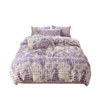Housse de Couette,Ensemble de literie Chaud et Doux à Bulles pour l'hiver, Drap-Housse épais à Motifs de Dessins animés pour dortoir, kit de Housse de Couette pour la Maison