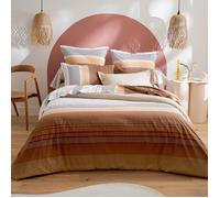 Housse de couette esprit géométrique en coton Cuivre 200x200 cm